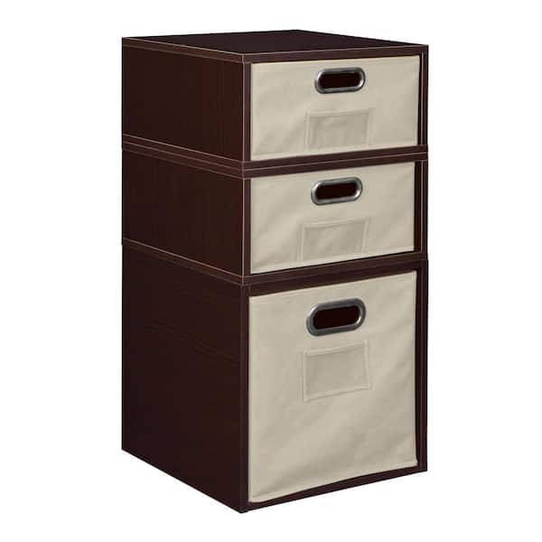 null 26 in. H x 13 in. W x 13 in. D Wood 3- Cube Organizer