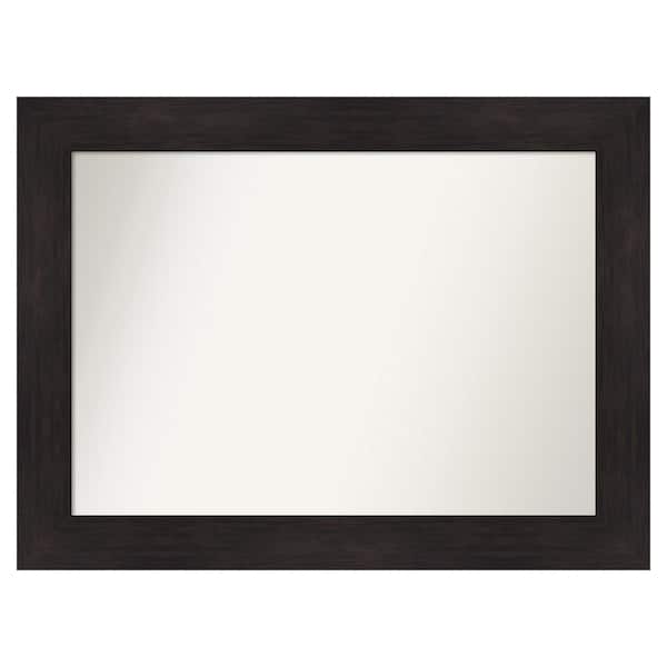 Amanti Art Furniture Espresso 35.75 in. x 26.75 in. Custom Non-Beveled Satin Recyled Polystyrene Bathroom Vanity Wall Mirror