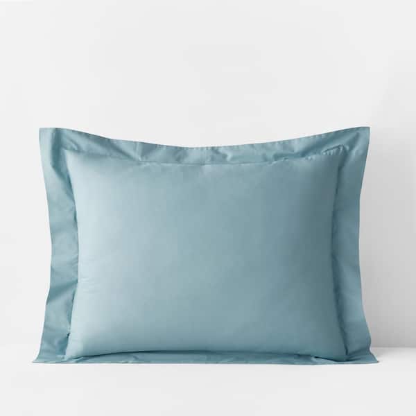 The Company Store Legends Hotel Supima Slate Blue Cotton Percale Standard Sham
