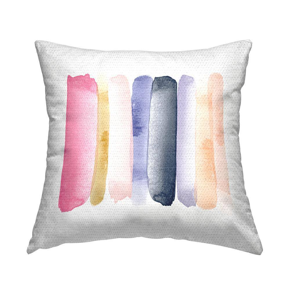 Pastel Abstract Brush Strokes Multi-Color Square Outdoor Throw Pillow price history on PriceWatchPro