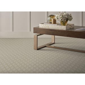 Intriguing - Pottery - Beige 12 ft. 44 oz. Wool Texture Installed Carpet
