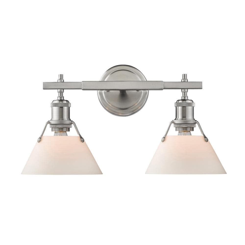 Orwell PW 2-Light Pewter Bath Light with Pewter Shade price history on PriceWatchPro