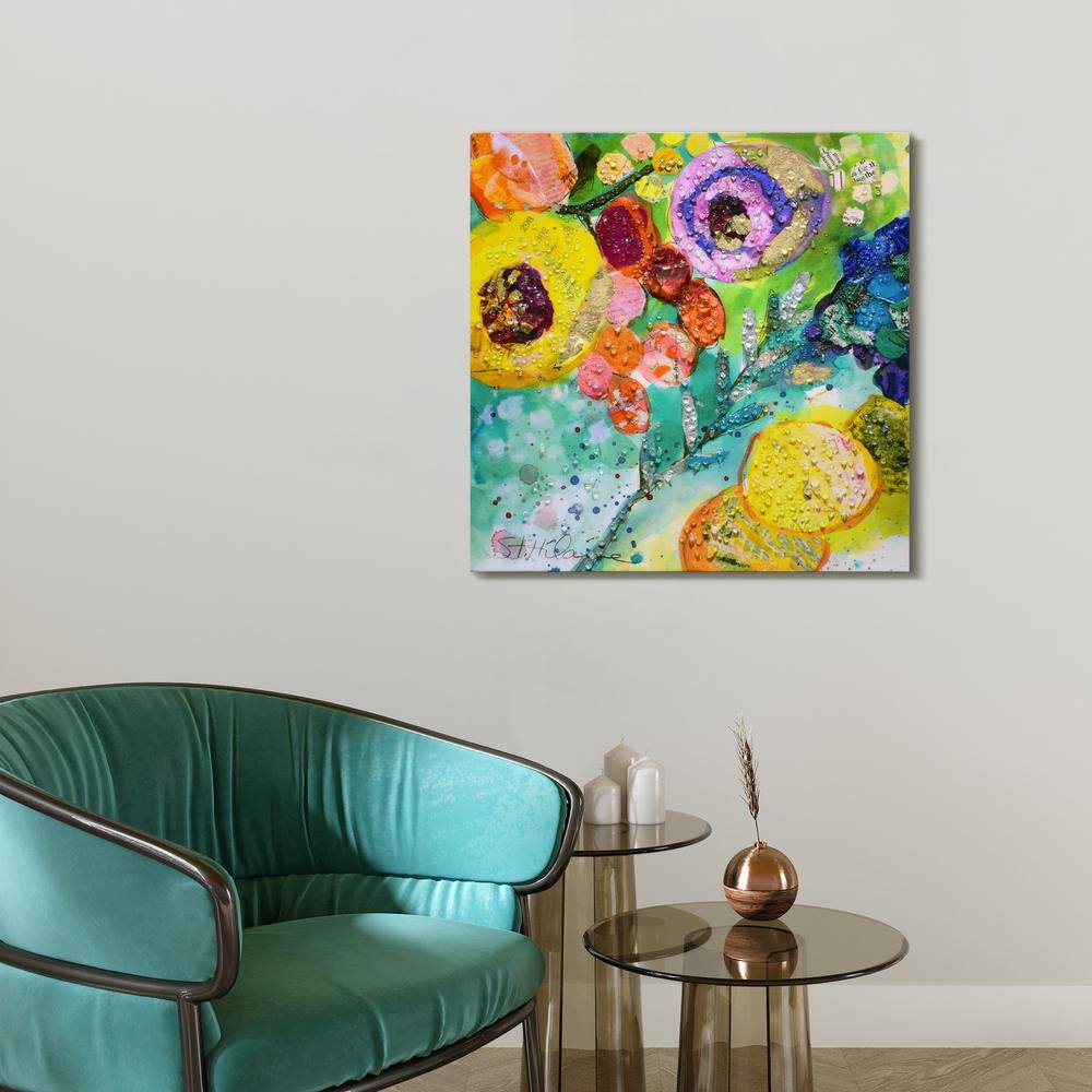 Floral Radiance I & II Colorful Abstract Canvas Wall Art Set