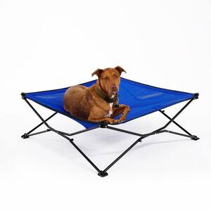 On the Go Elevated Pet Bed, King, Aquatic Blue