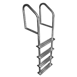 4 Step Standard Tubular Aluminum Dock Ladder