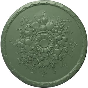 1-1/4" x 22-1/2" x 22-1/2" Polyurethane Anthony Harvest Ceiling, Hand-Painted Athenian Green