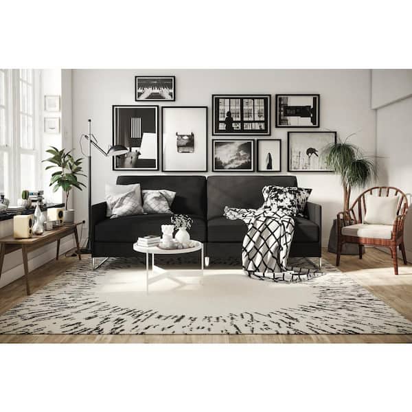 DHP Luna Gray Linen Convertible Futon