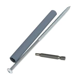 5 in. White Galvanized Steel Gutter Screws and Ferrule (10-Pack)