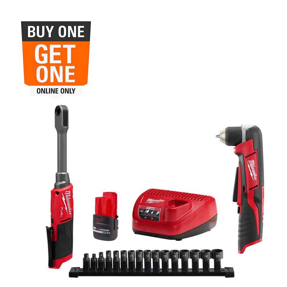 M12 FUEL INSIDER 12V Lithium-Ion Brushless 1/4-3/8 in. Extended Reach Cordless Ratchet Box Kit w Battery & RA Drill price history on PriceWatchPro