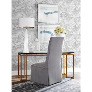Luxe Haven Calcutta and Metallic Silver Faux Marble Peel and Stick Wallpaper (Covers 40.5 sq. ft.)