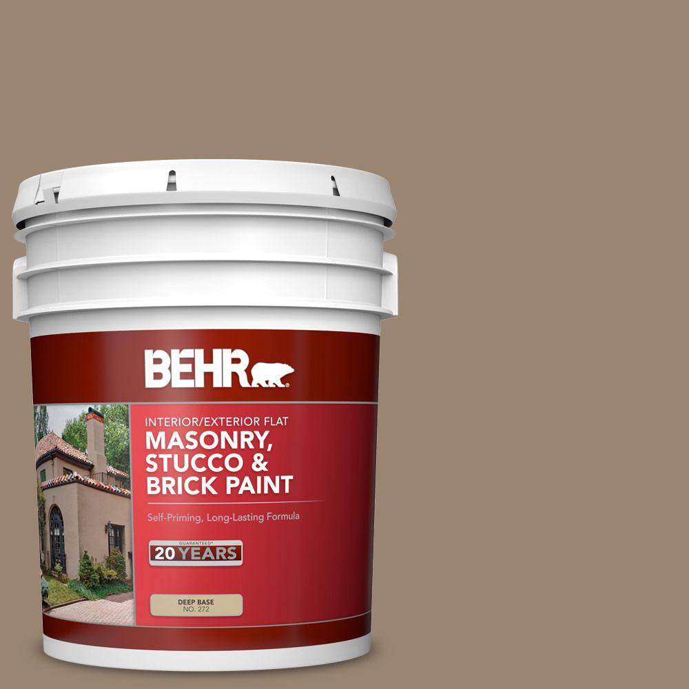 5 gal. #SC-153 Taupe Flat Interior/Exterior Masonry, Stucco and Brick Paint