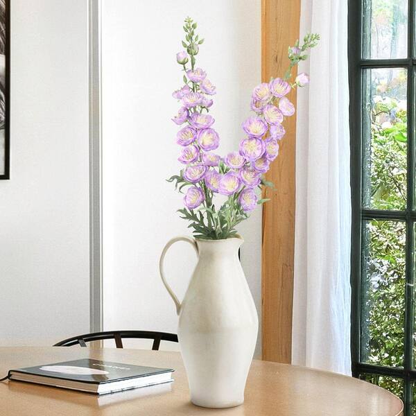 LIVING LUXURY 36 in. Lavender Purple Artificial Hybrid Delphinium