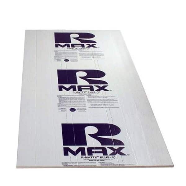 R-Matte Rmax Plus-3 3/4 in. x 4 ft. x 8 ft. R-5 Polyisocyanurate Rigid Foam Insulation Board