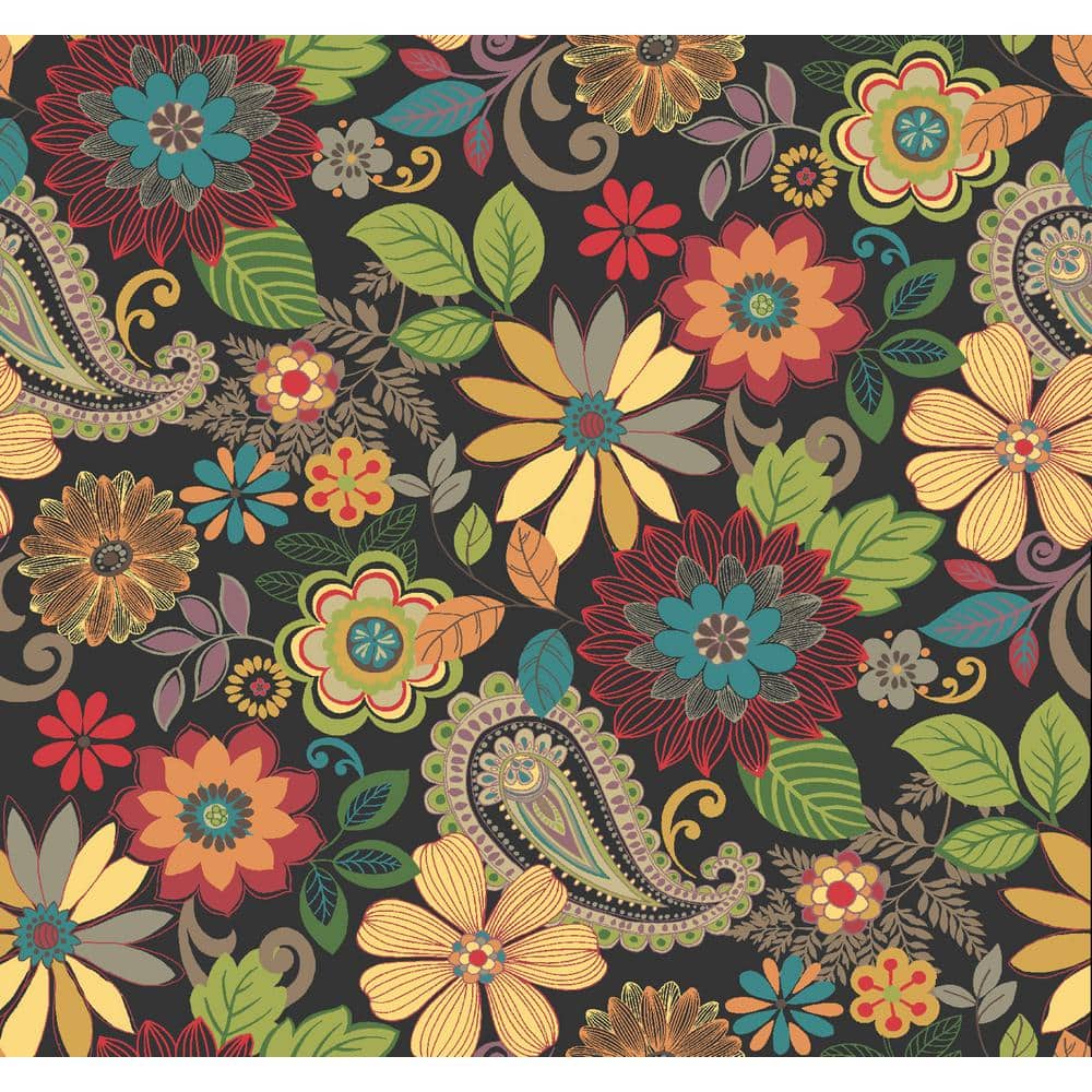 Gaya Pizzazz Multicolor Floral Tufted Outdoor Wicker Seat Cushions, 19" x 19", Set of 2