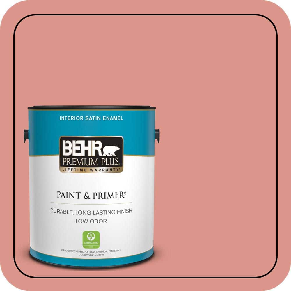 1 gal. #180D-4 Coral Serenade Satin Enamel Low Odor Interior Paint & Primer price history on PriceWatchPro