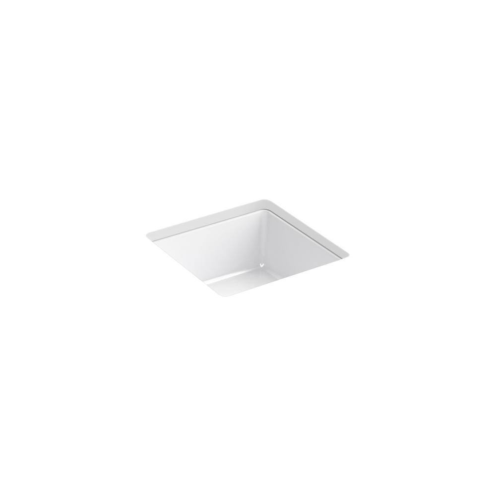 KOHLER Verticyl 13 in. Square Undermount Bathroom Sink in White K8188