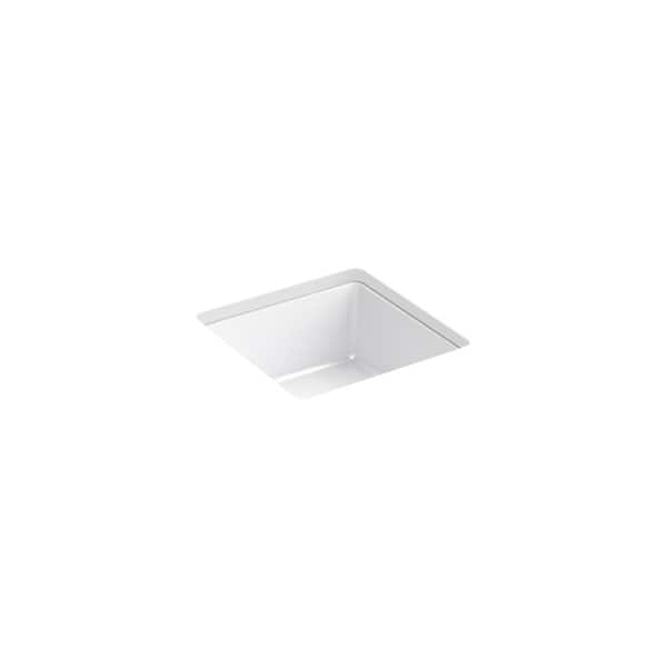 KOHLER Verticyl 13 in. Square Undermount Bathroom Sink in White