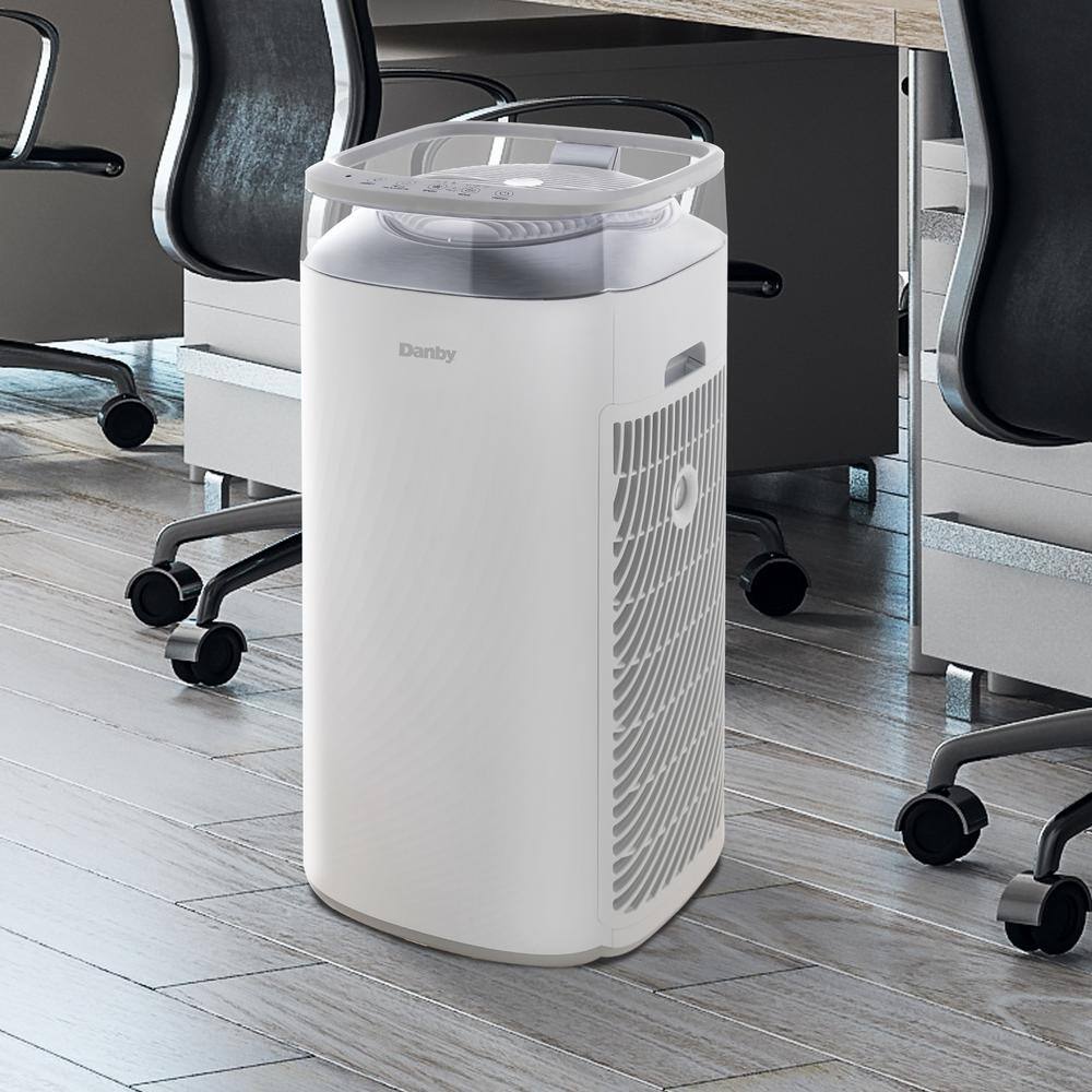 White Energy Star HEPA Filter Air Purifier for Large Rooms