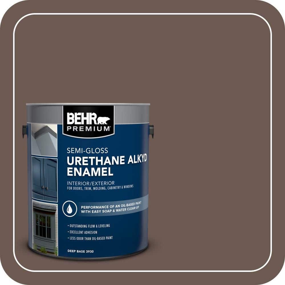 BEHR PREMIUM 1 gal. #N180-7 Oiled Teak Urethane Alkyd Semi-Gloss