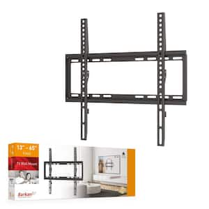 Barkan TV Wall Mount, 13-65 in. Fixed Flat / Curved Screen Bracket, Holds up to 110 lbs. Very Low Profile