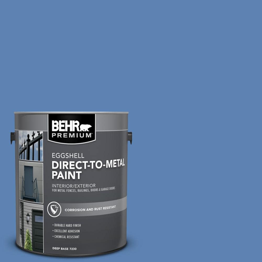 BEHR PREMIUM 1 gal. #PPU15-06 Neon Blue Eggshell Direct to Metal