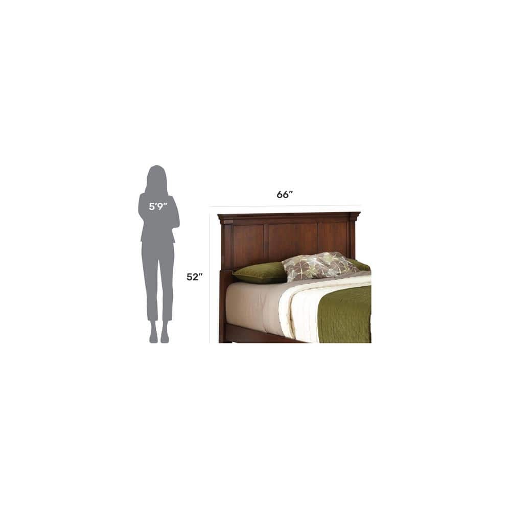 Aspen Rustic Cherry Full/Queen Mahogany Wood Headboard