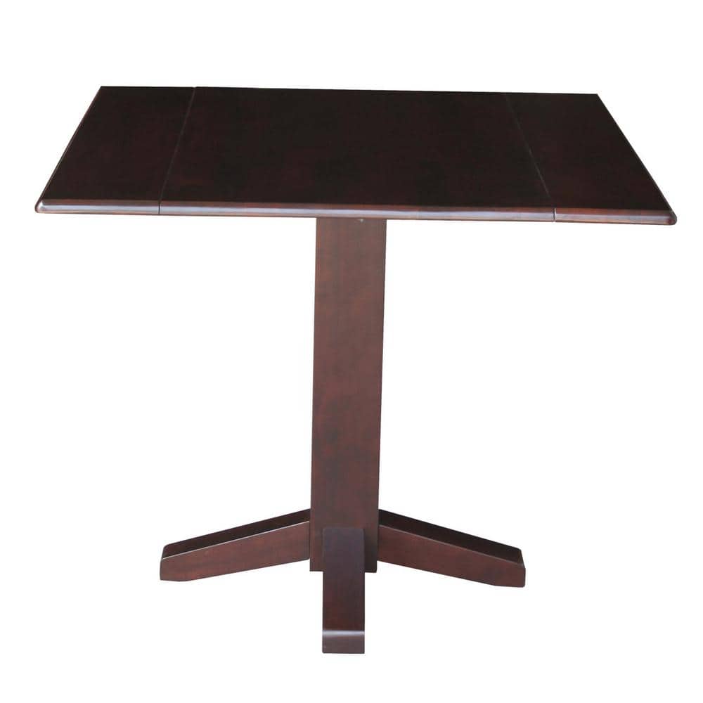 36'' Rich Mocha Solid Wood Extendable Dining Table