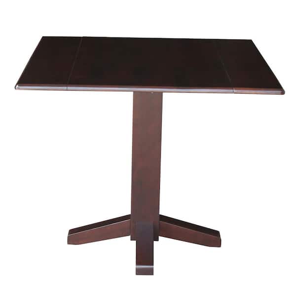 International Concepts Rich Mocha Solid Wood Dropleaf Dining Table