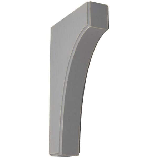 Ekena Millwork 1-3/4 in. x 10 in. x 6 in. Pebble Grey Clarksville Wood Vintage Decor Bracket