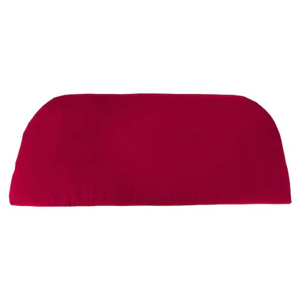Jordan Manufacturing 41.75 in. L x 18.75 in. W x 3 in. T Contoured Outdoor Bench Cushion in Barn Red