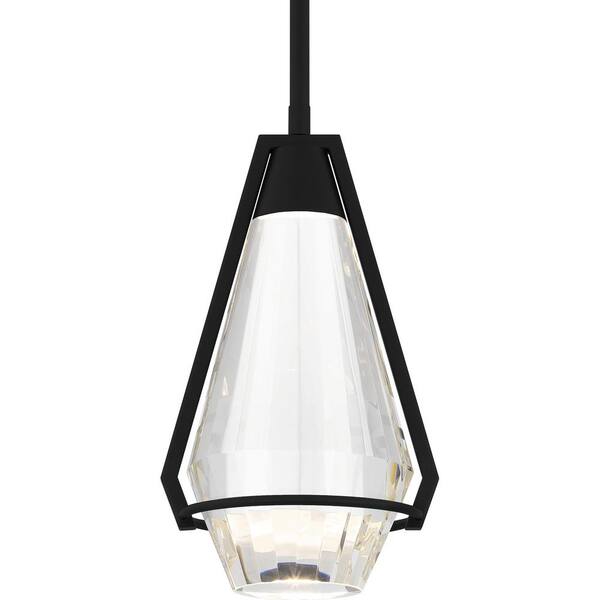 Quoizel Luca 8-Watt Matte Black Integrated LED Mini Pendant