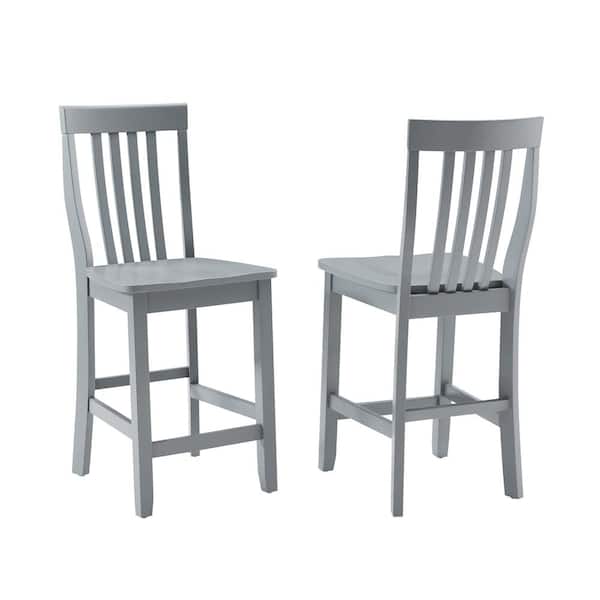Crosley Furniture School House 41 In, Crosley Shelby Bar Stool In Distressed White Set Of 2