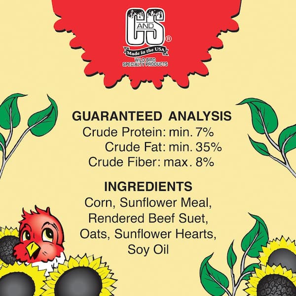 Sunflower Delight .73 lb. Wild Bird Food No Melt Suet Dough