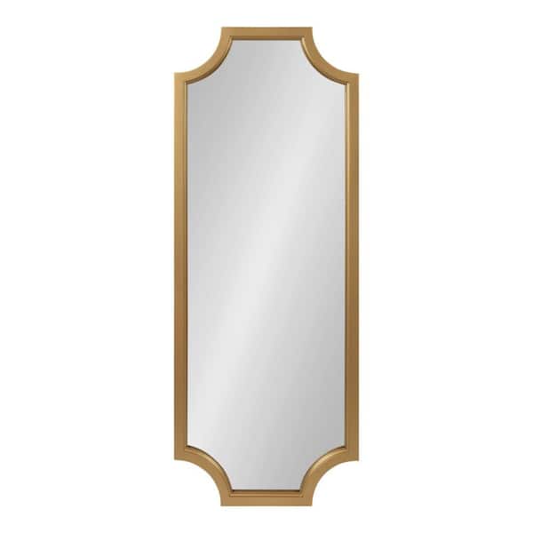 Kate and Laurel Large Rectangle Gold Contemporary Mirror (47.75 in. H x 17.75 in. W)
