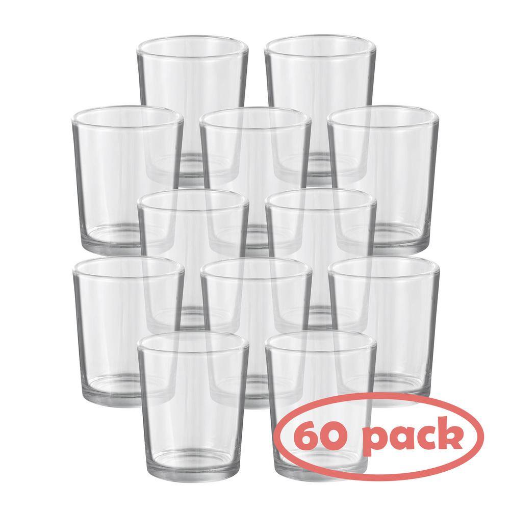 60PK - Votive Candle Holder - Wedding Parties Holiday Home Decor - Clear - 