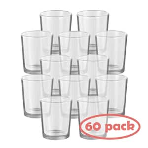 60PK - Votive Candle Holder - Wedding Parties Holiday Home Decor - Clear - 2 in. Dia. x 2-1/2 in. H