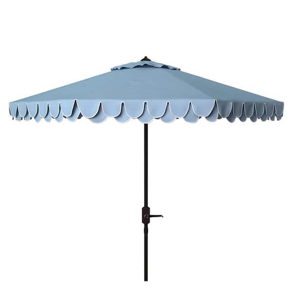 automatic open patio umbrella Blue 9ft Motorized with Remote The umbrella is made with olefin fabric 9 ft. Double Canopy Vented