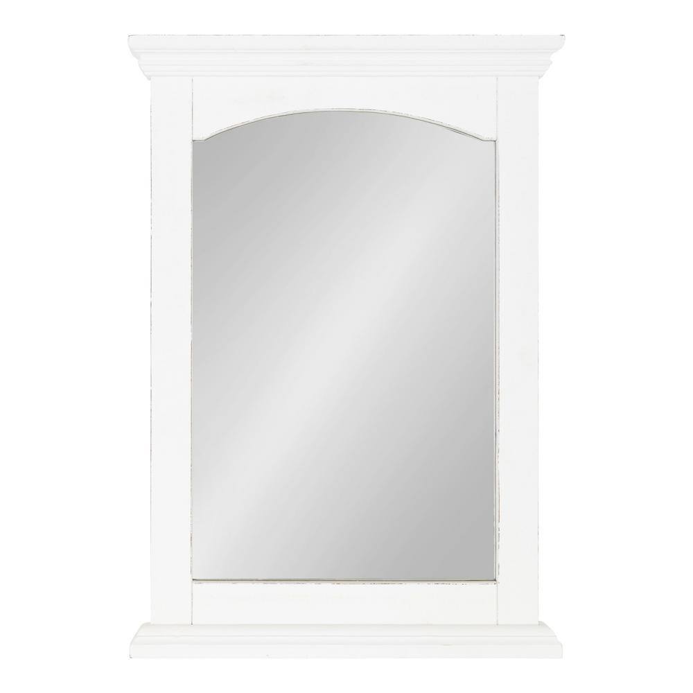 Rustic White Wood Full Length Rectangular Wall Mirror