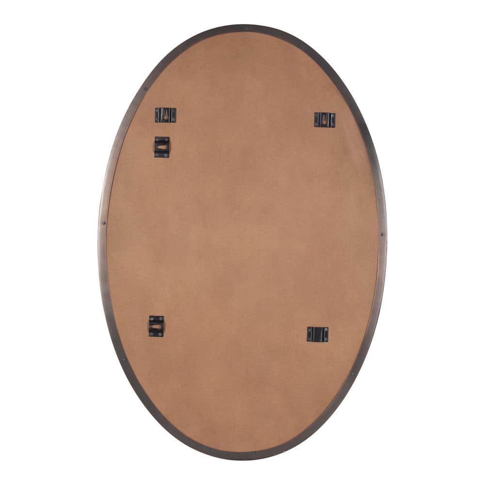 Elegant Oval Bronze-Gold Vanity Wall Mirror 24x34.7