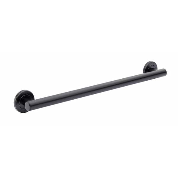 Dorind 24 in. x 1 1/4 in. Decorative Grab Bar in Matte Black