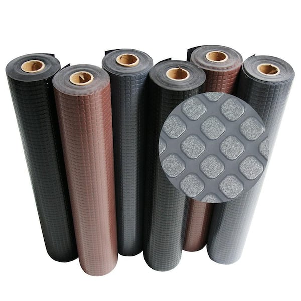 Recycled Rubber - 60A - Sheets and Rolls 1/4 in. T x 4 ft. W x 8 ft. L  Black Rubber Garage Flooring