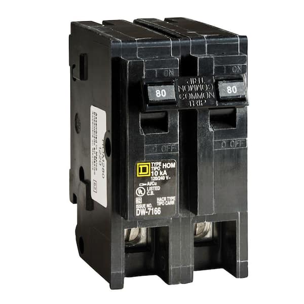 Square D Homeline 80 Amp 2-Pole Circuit Breaker