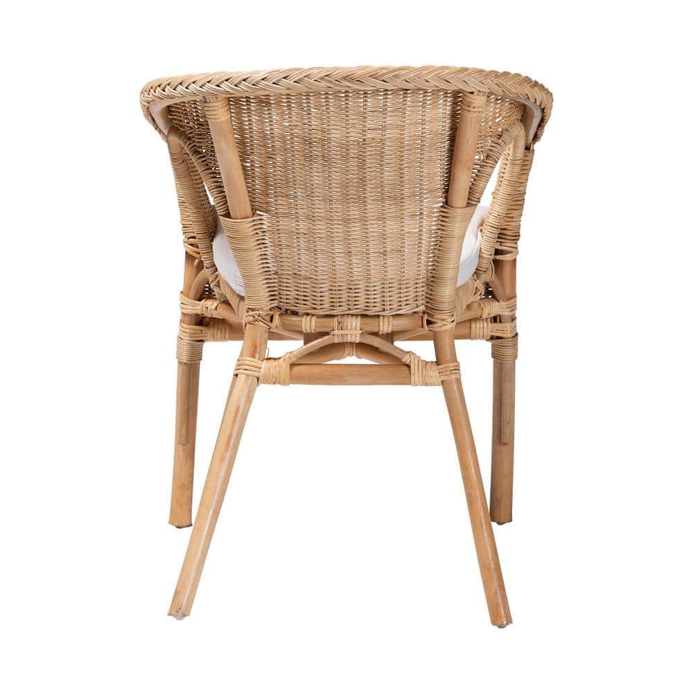 Abbey Natural Rattan Bohemian Dining Arm Chair