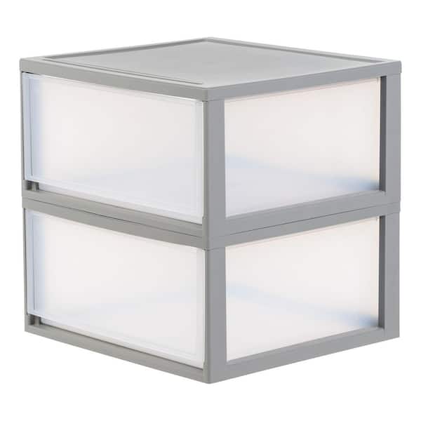 Compact Clear Plastic Stacking Drawers (47 qt. capacity)