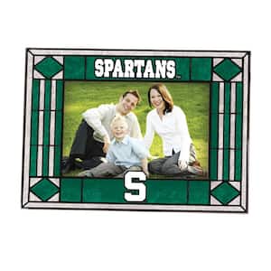 NCAA 4 in. x 6 in. Gloss Multicolor Art Glass Michigan State Picture Frame