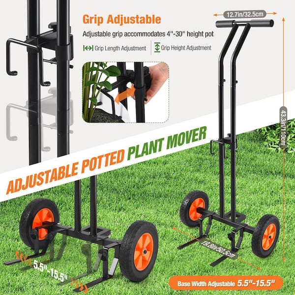 太*ん様 大株 約40センチ 【US産/300円スタート】トランカータ　ハンティ Heavy Duty Plant Caddy with Wheels, Adjustable Grabbing Arm and