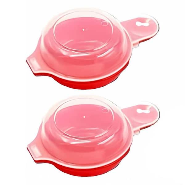 2-Piece Plastic Non-Stick Microwave Egg Muffin Breakfast Sandwich Cooker for Perfectly Round Eggs with Easy Clean