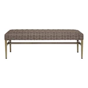 Solace Hill Padded Wicker Bench