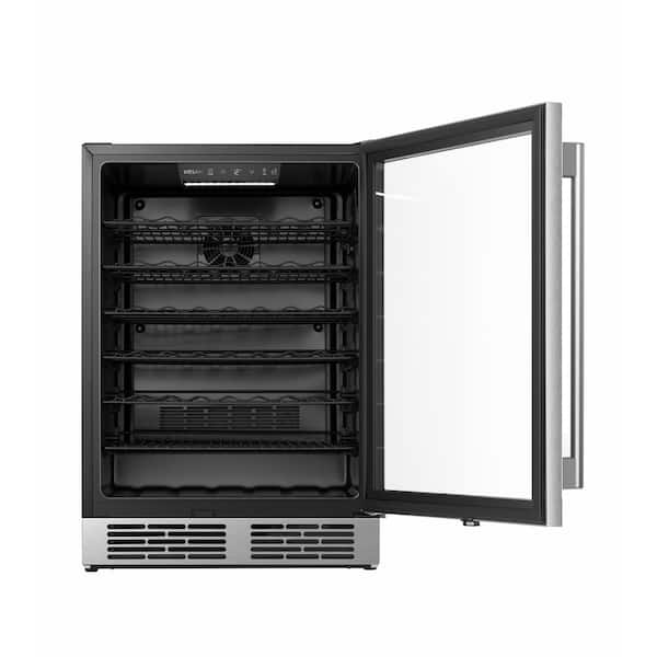 Vissani 23.4 in. Single Zone 54-Bottle / 164-Can Freestanding Wine