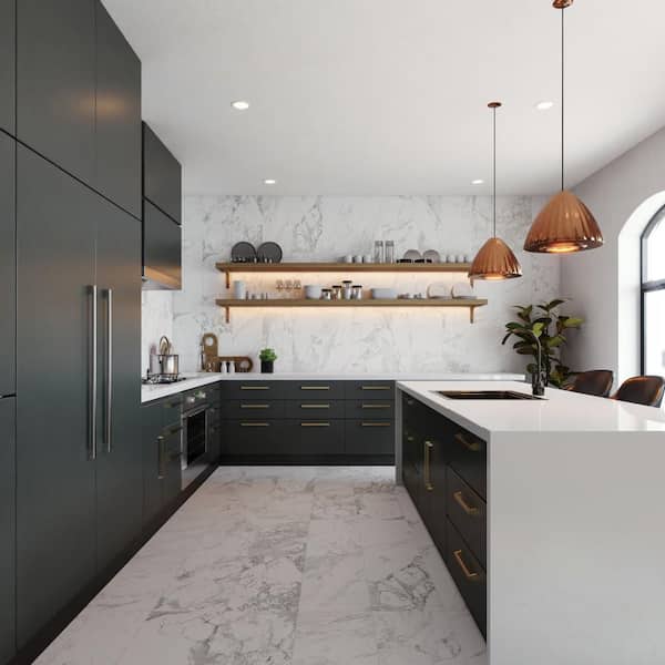 Reve Blanc 12 in. x 24 in. Porcelain Floor and Wall Tile (11.63 sq. ft. /Case)